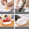 Multi Purpose Vegetables Cutter Slicer Grater Colander Mandoline - Blue