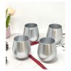 Metallic Silver Color Plastic Wine Glasses Set of 4 (18oz), BPA Free Acrylic Wine Glass Set, Unbreakable Red Wine Glasses, White Wine Glasses - as Pic
