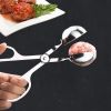 2PCS Small Meatball Maker Homemade Lean Meatball Tool Geometric Shape Steel Maker Barbecue Hot Pot Bean Curd - as pic