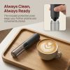 Electric coffee frother, electric household storage milk mixer, frother - black