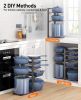 Pots and Pans Organizer under Cabinet, 20.8" Height Heavy Duty 120LBS Pots Pans Organizer Rack for Cabinet 8-Tier Adjustable for Big Stockpots, Dutch