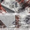 Upgrade Non Slip Kitchen Rugs Sets of 3 Washable Kitchen Mats for Floor Abstract Kitchen Runner Rug Soft Floor Mat Set Kitchen Carpet Rugs for Hallway