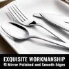 48-Piece Silverware Set with Steak Knives Stainless Steel - Silver