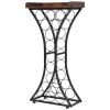 15 Bottle Wine Rack, Freestanding Floor Wine Holder Stand Liquor Cabinet with Wood Tabletop, Easy Assembly Floor Storage Rack, For Home Bar Kitchen Li