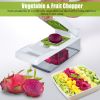 12 In 1 Vegetable Chopper with Container Kitchen Food Slicer Dicer Grater Peeler Egg Separator Hand Protector for Onion Salad Potato GPCT2055Pro - Pro