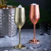 Happiest Hours Cocktail Glasses Let The Party Begin - Golden Wine Goblet Pair