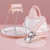 1pc Stainless Steel Gripper Clip; Bowl Plate Pot Pan Dish Clip; Foldable Anti-scalding Tray-lifter Pot Holder Kitchen Tool - Pink - Tray