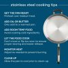 Brilliance 6 Quart Saute Pan with Lid and Helper Handle, Induction Compatible, Metal Utensil and Dishwasher Safe, Stainless Steel - 1 Pack