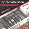 Silverware Drawer Organizer, Adjustable Utensil Cutlery Tray | Expandable Kitchen Organizer for Forks Knives, Multipurpose Kitchen Storage