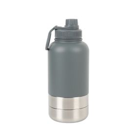 Outdoor Thermal Pet Outing Water Cup Bottle (Option: 32oz-Dark Gray)