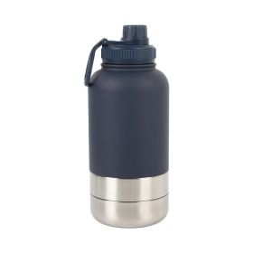 Outdoor Thermal Pet Outing Water Cup Bottle (Option: 32oz-Indigo Blue)