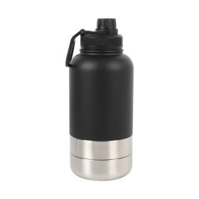 Outdoor Thermal Pet Outing Water Cup Bottle (Option: 32oz-Black)
